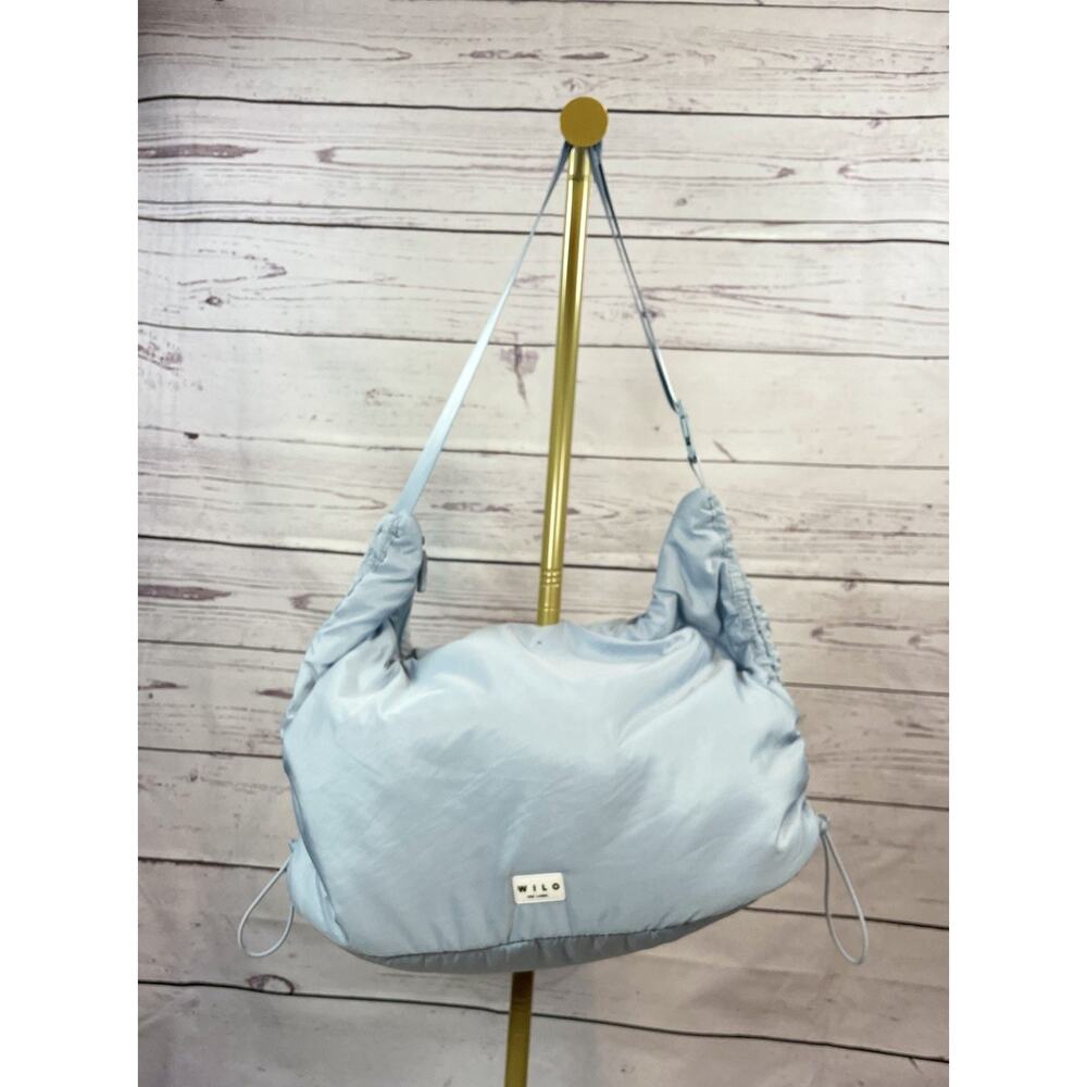 Wilo The Label Ruched Sling Bag Rosemary Blue Puffy Shoulder Bag